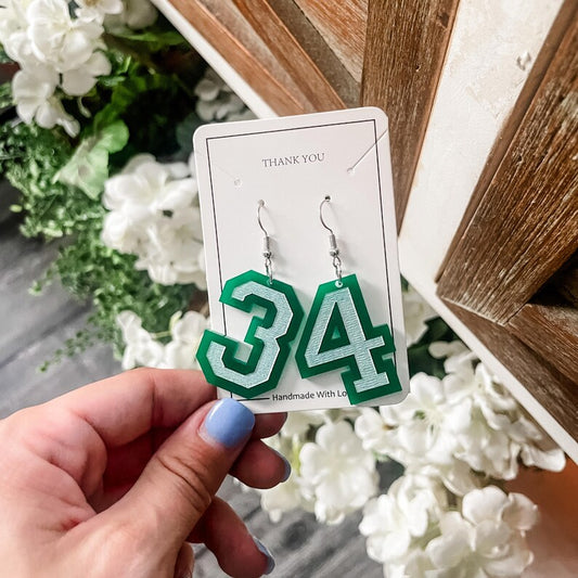 Number Earrings