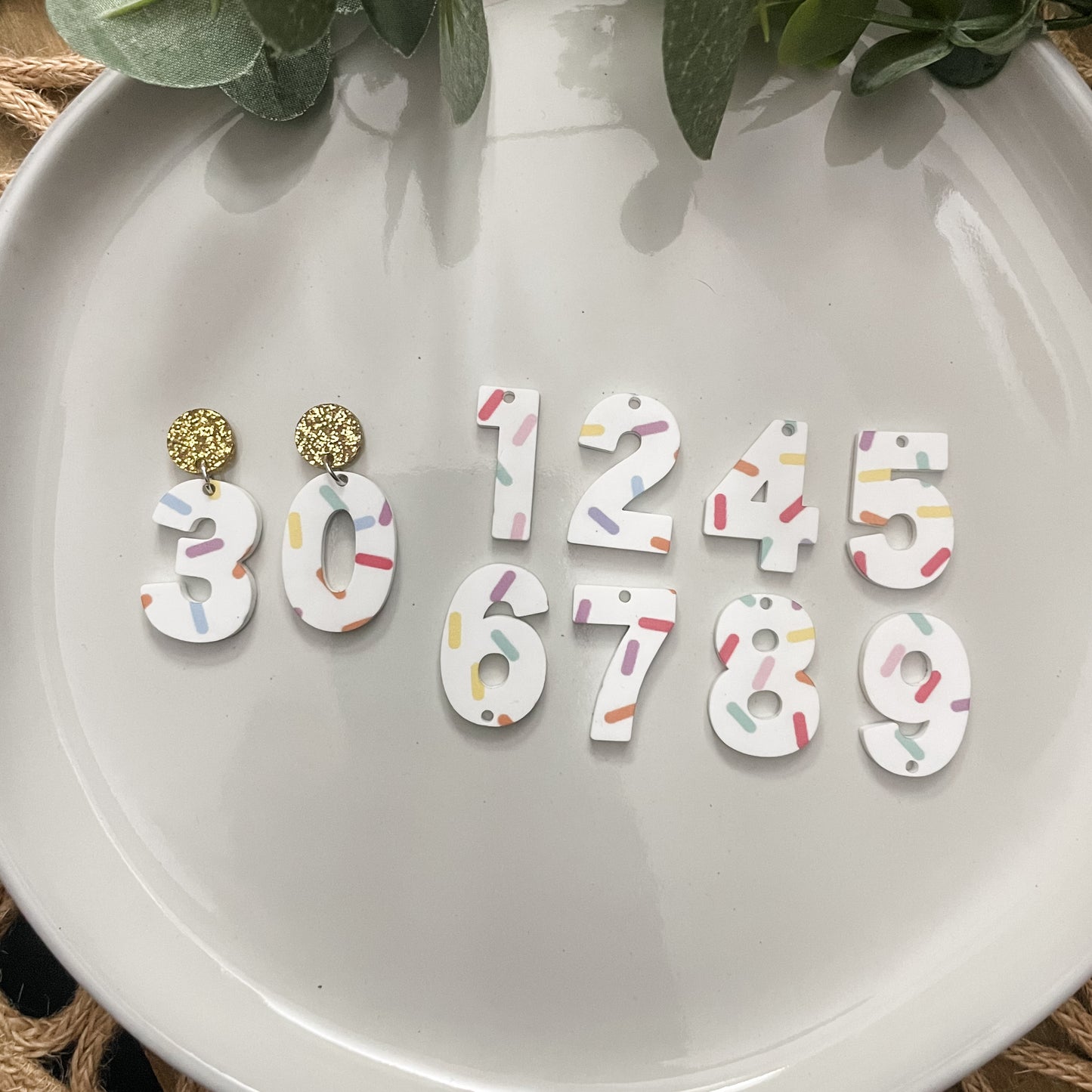 Birthday Number Earrings