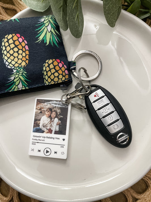 Custom Photo Song Keychain