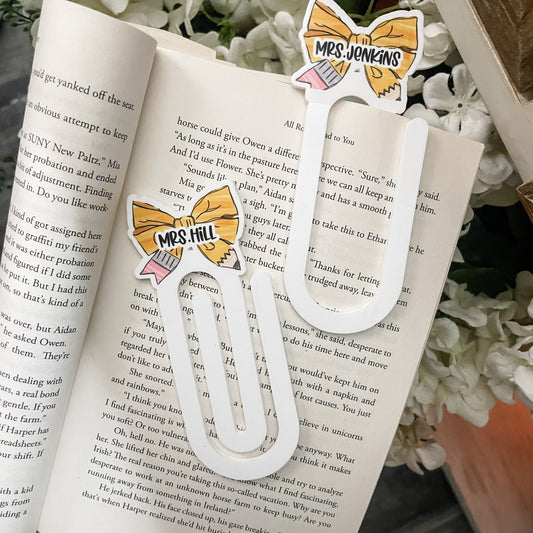 Teacher Bow Bookmark