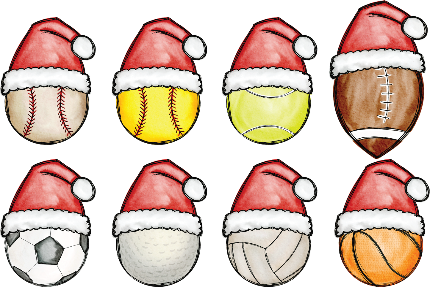 Sublimated Sport Ornaments w/ Hats