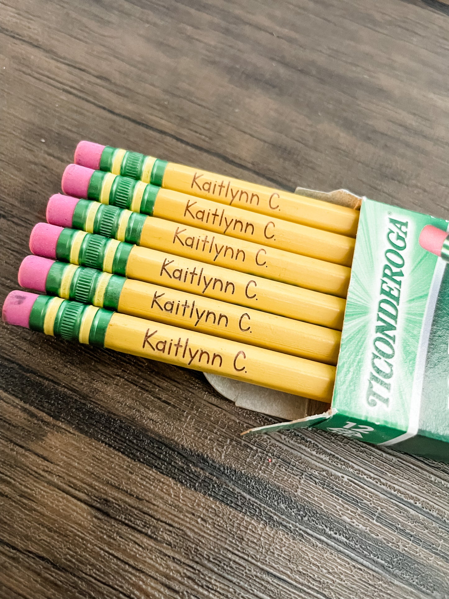 Engraved Ticonderoga Pencils