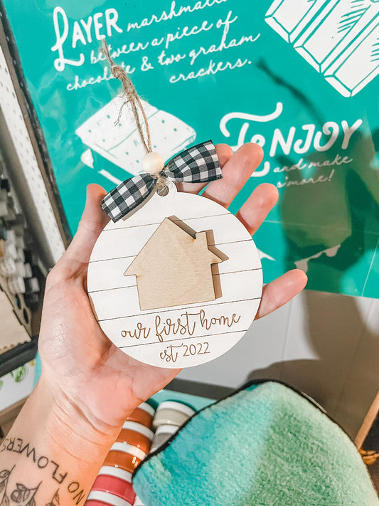 Home Shiplap Ornament