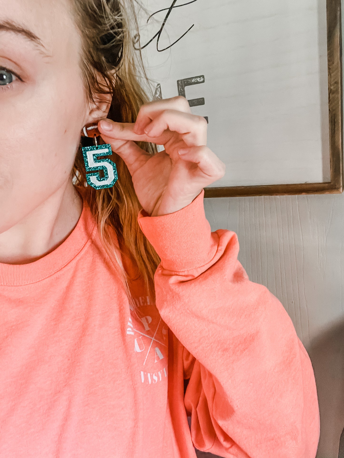 Acrylic Sports Earrings