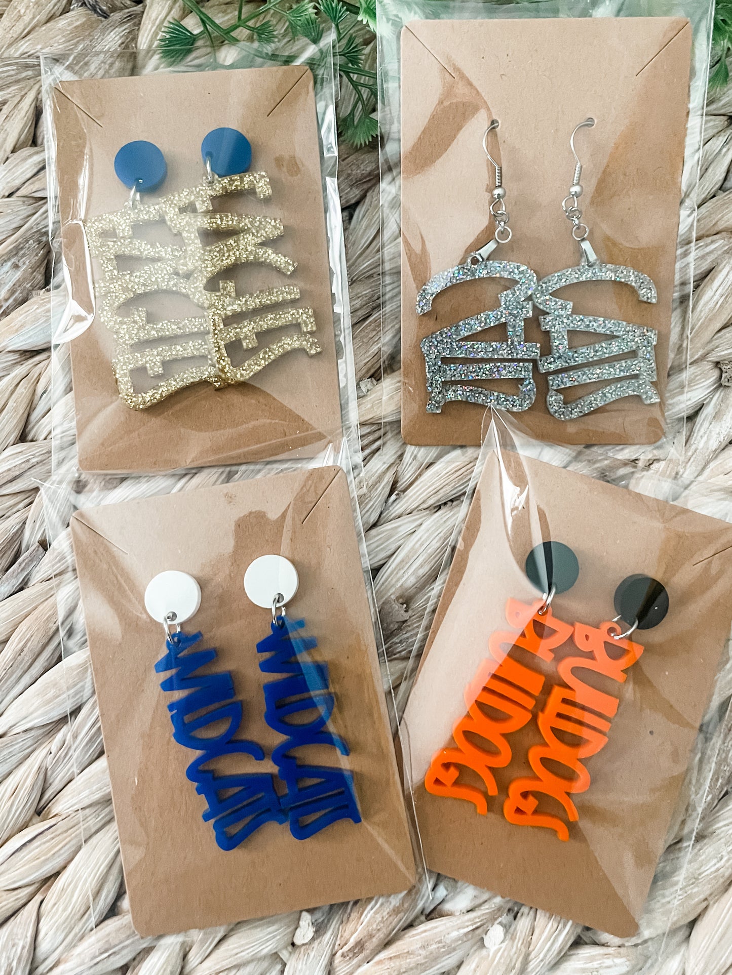 Sports Name Earrings