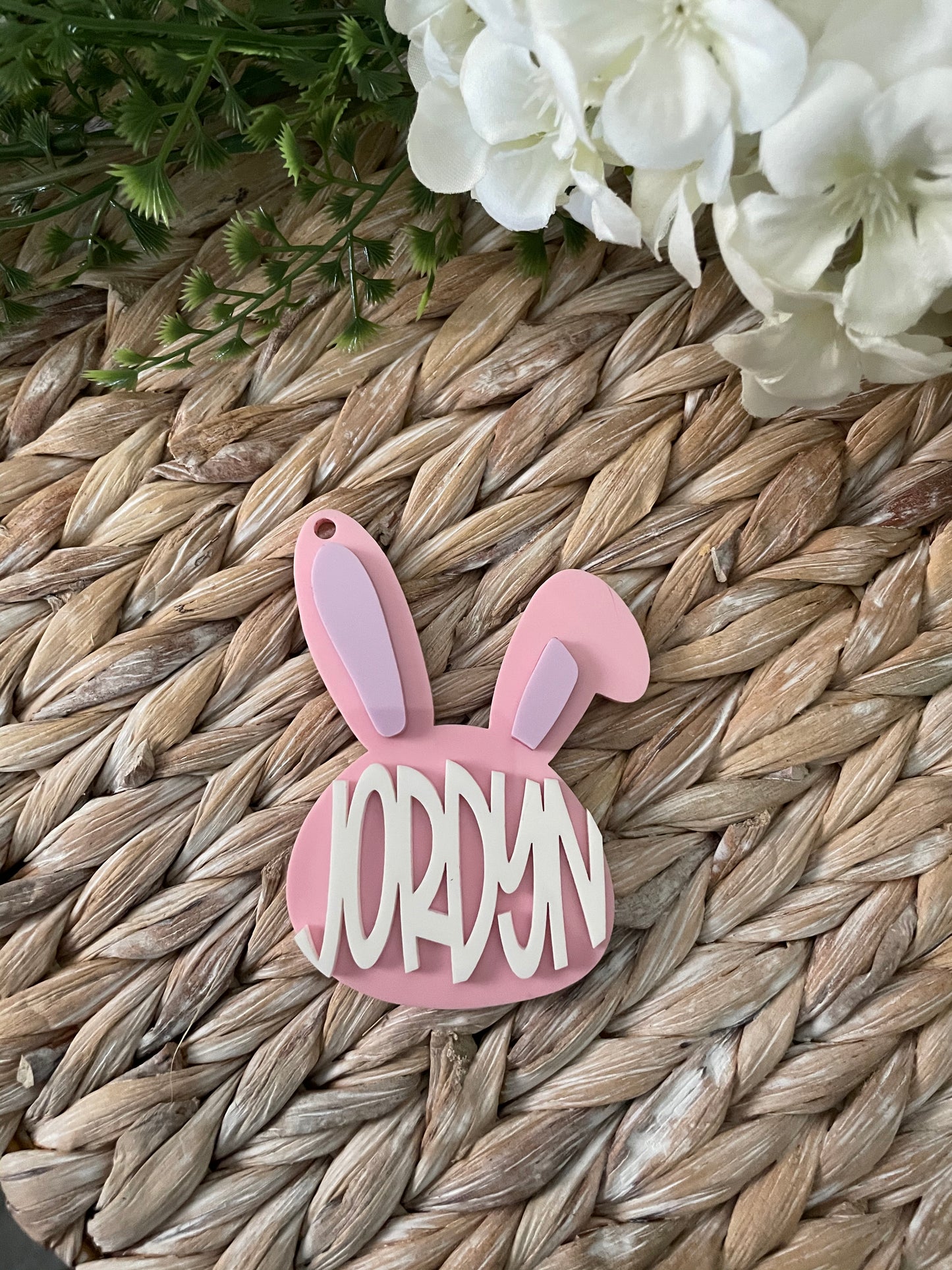 Acrylic Floppy Bunny Tag