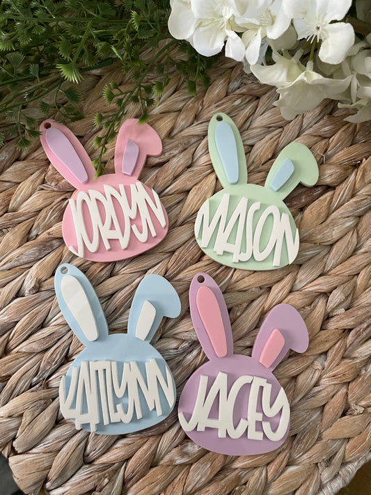 Acrylic Floppy Bunny Tag