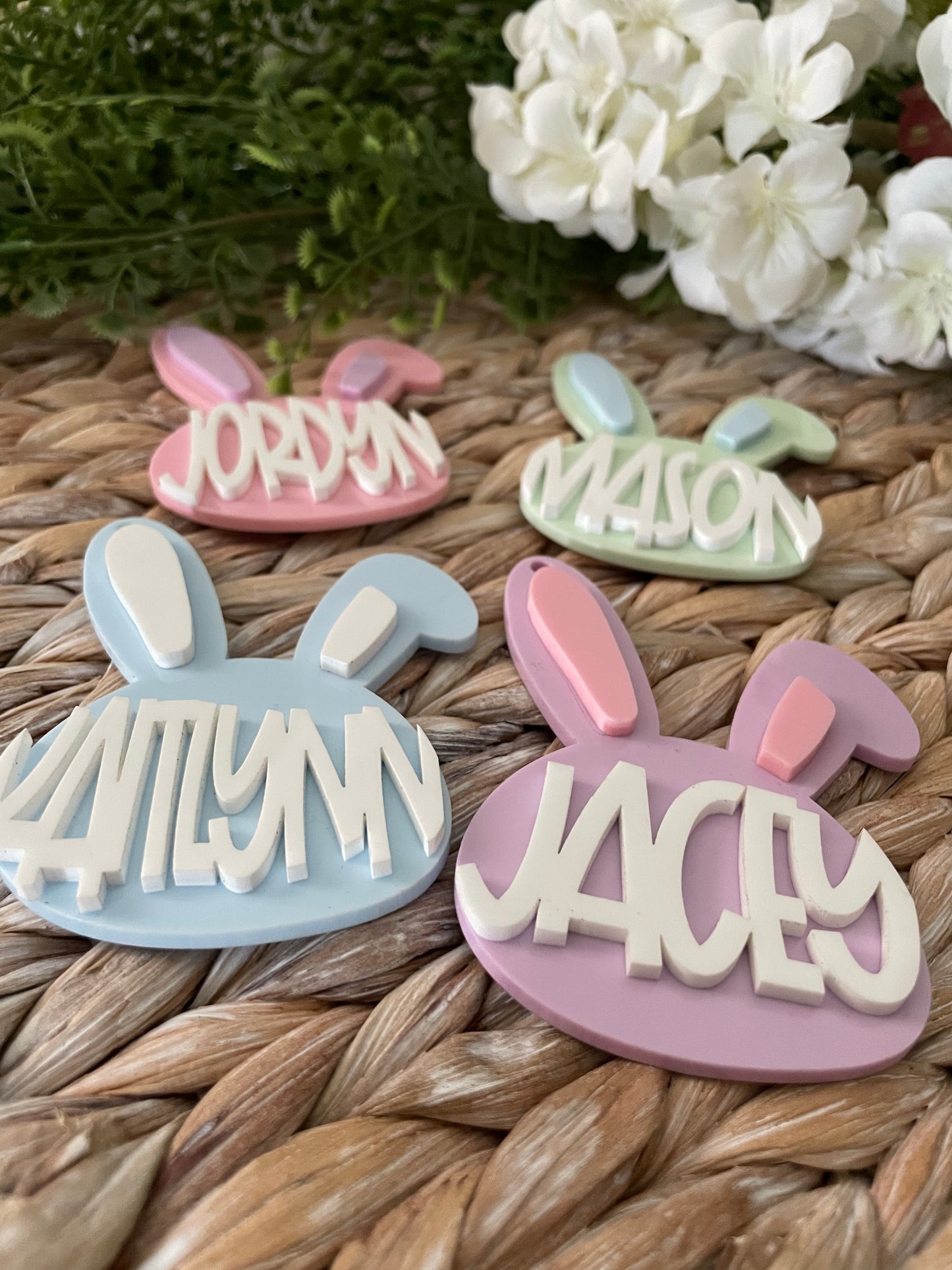 Acrylic Floppy Bunny Tag