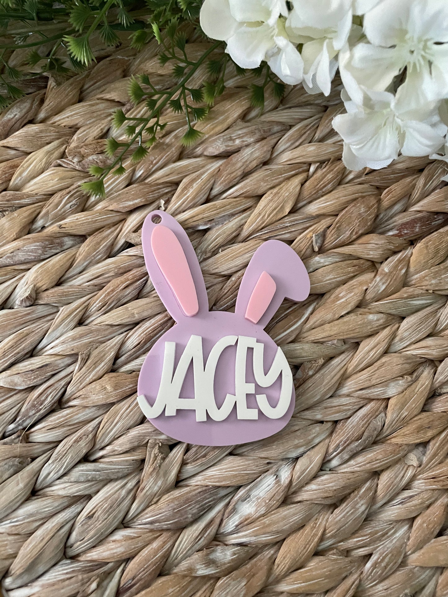 Acrylic Floppy Bunny Tag