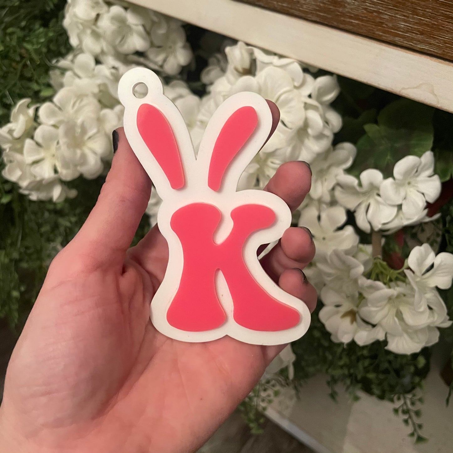 Acrylic Groovy Bunny Tag