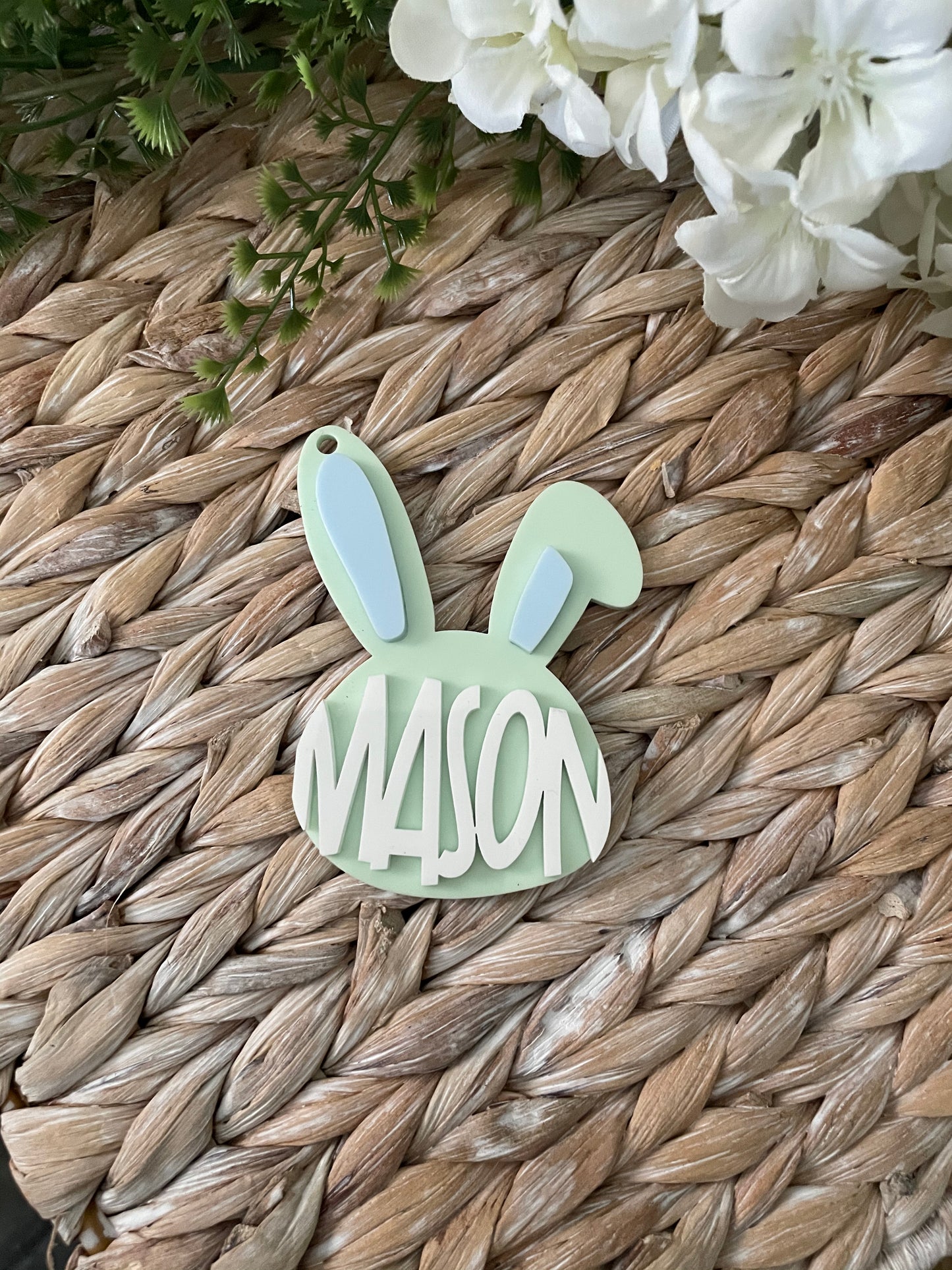 Acrylic Floppy Bunny Tag